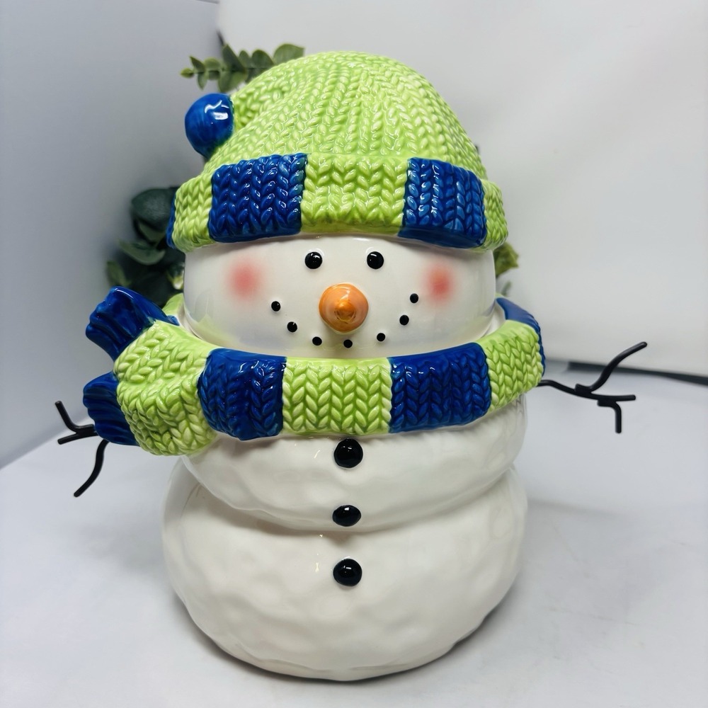 Scentsy Cookie Jar Snowman Hostess Gift Retired Decor 11" New Boxed‎ #G15